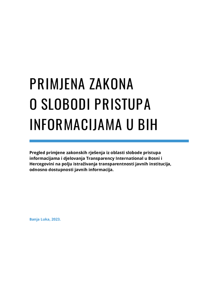 Za Tita Zvi Da A U Bih I Srbiji Uporedna Analiza Transparency