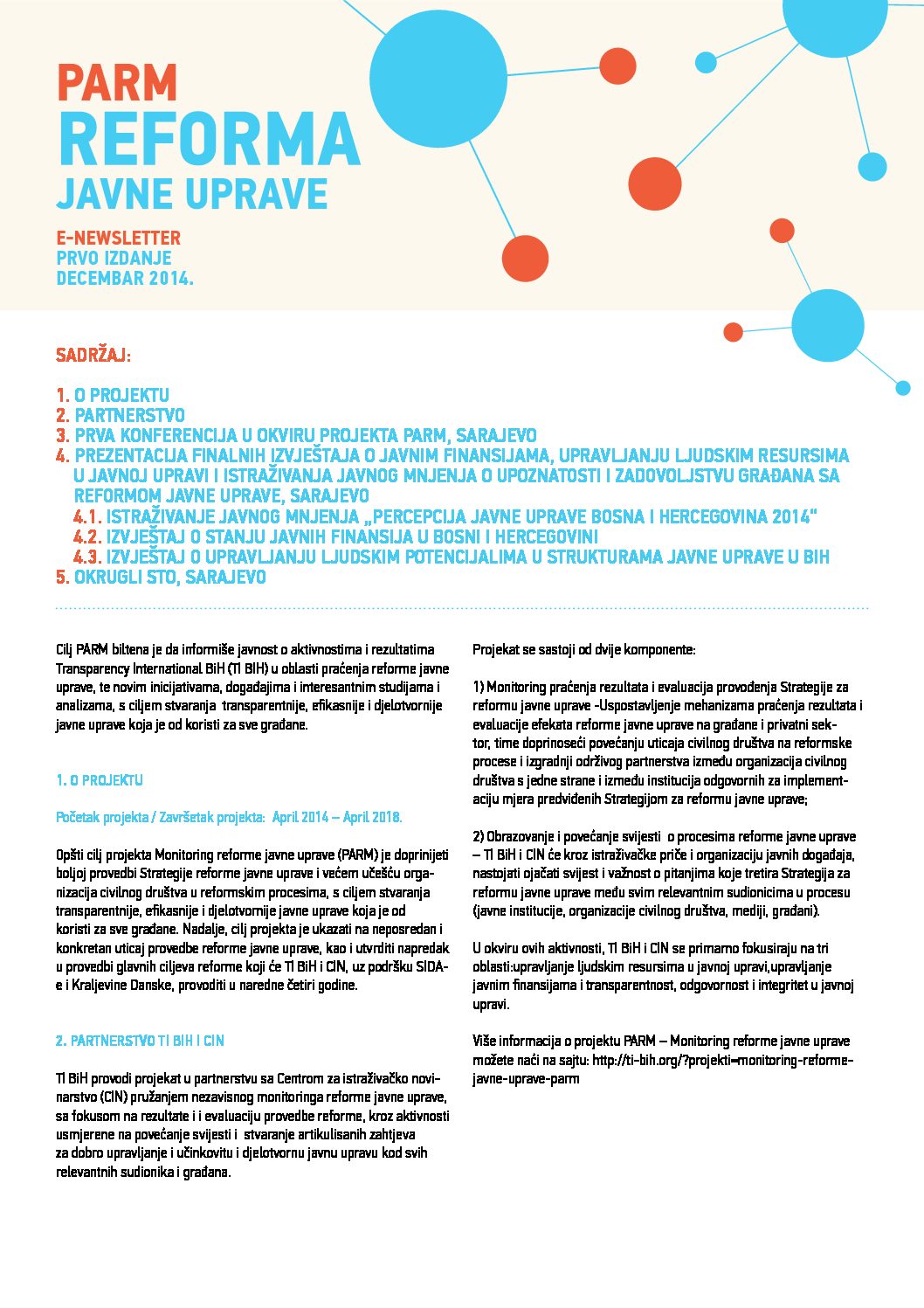 PARM Newsletter I